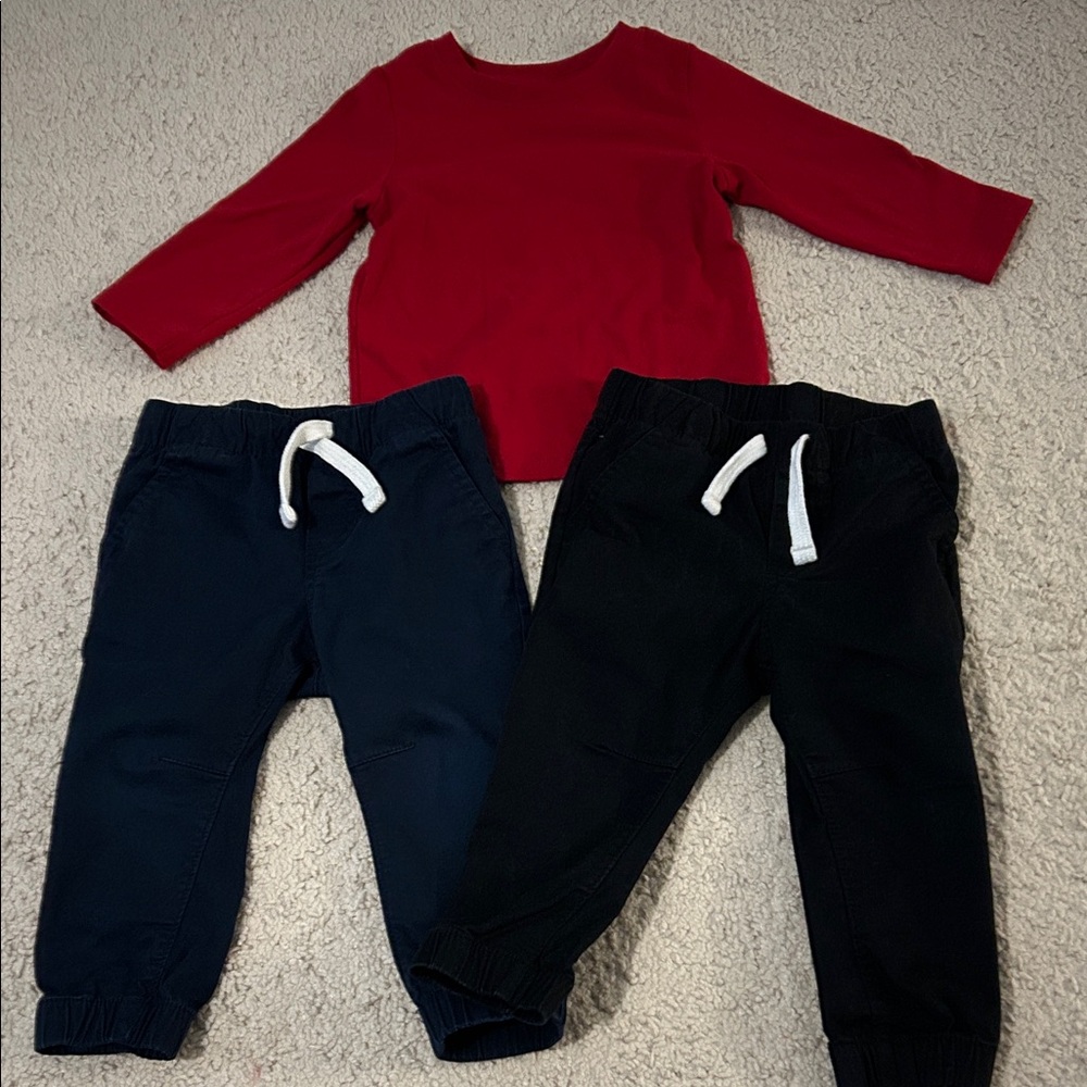 Cat & Jack Navy and Black Joggers Set